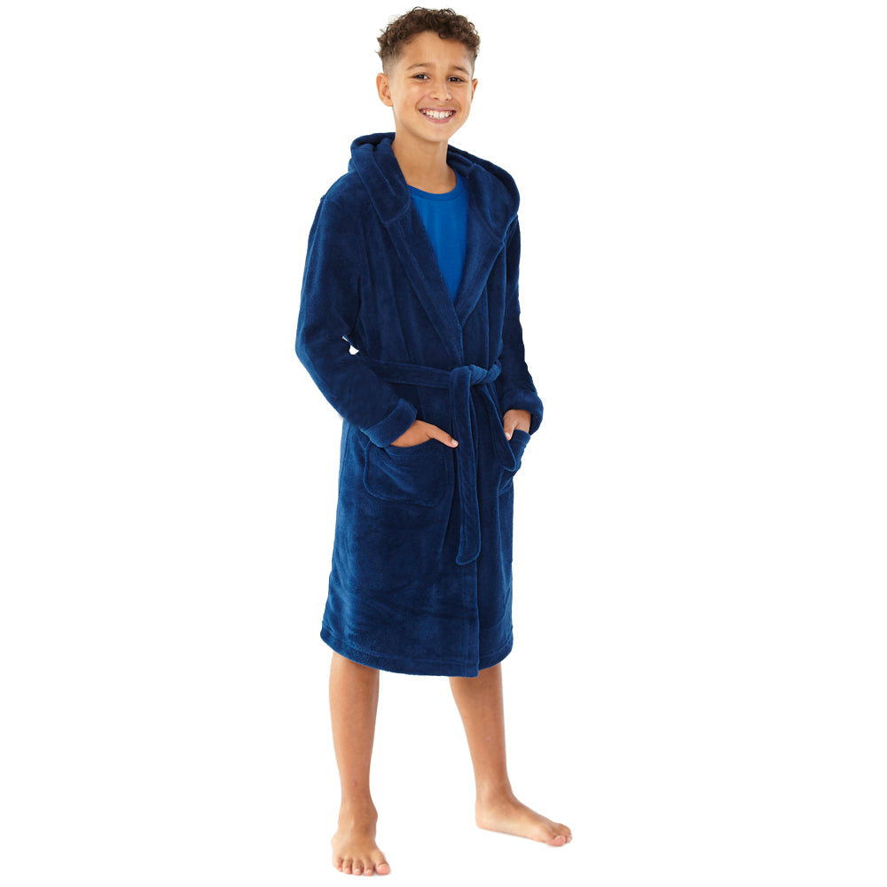 Boys fleece dressing gown best sale