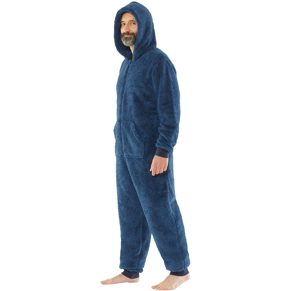 Adult Navy Blue Fluffy Onesie Kids Onesies