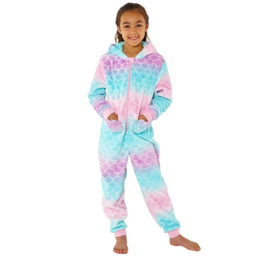 Mermaid Ombre Fleece Onesie (8159213158626)