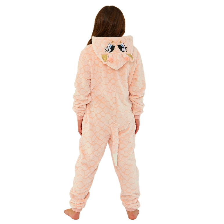 Kids Embossed Fleece Giraffe Onesie (14742320841086)