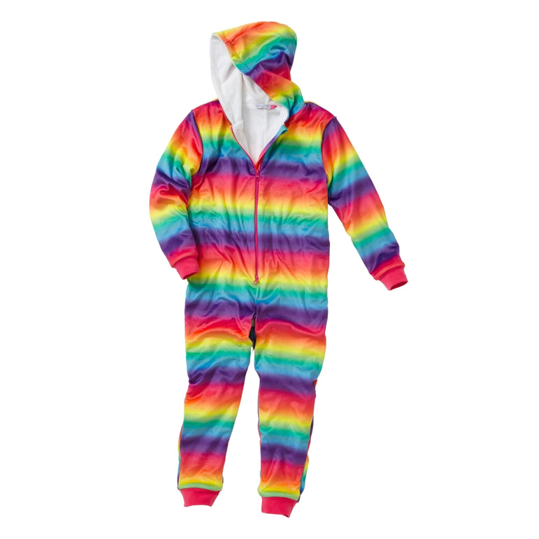 Girls Rainbow Ombre Print Dressing Gown (14742321824126)