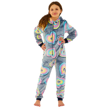 Rainbow Hearts Embossed Onesie (14742321856894)