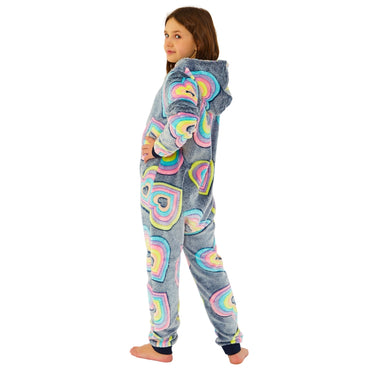 Rainbow Hearts Embossed Onesie (14742321856894)