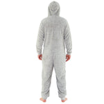 Adults Grey Soft Fluffy Fleece Onesie (5677496041633)