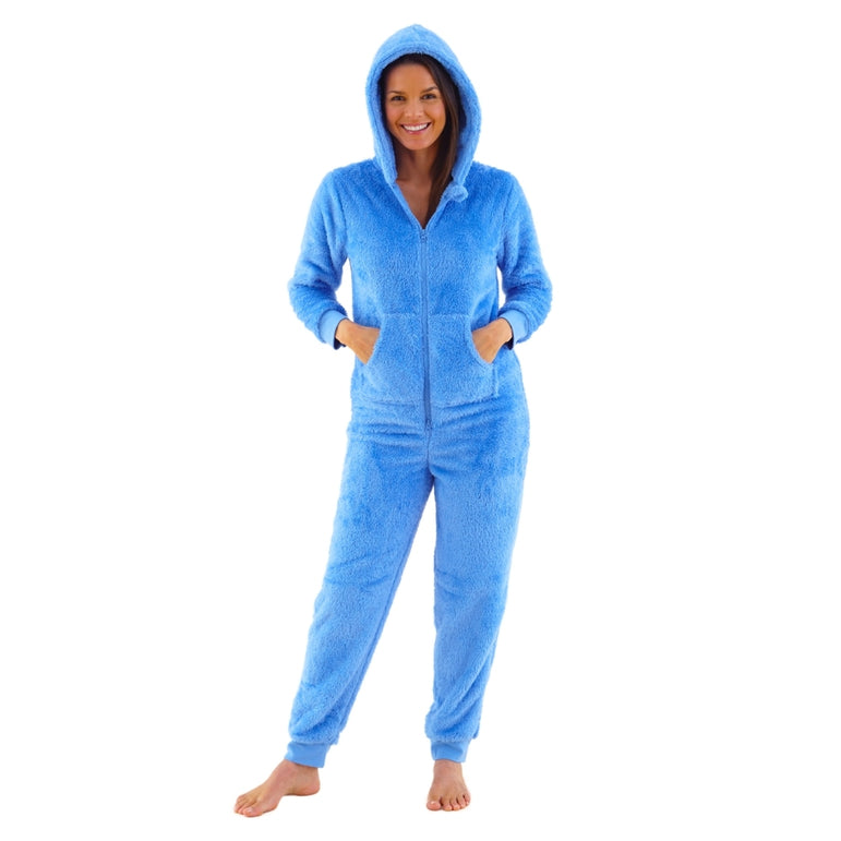 Blue Fluffy Fleece Onesie (14761848537470)