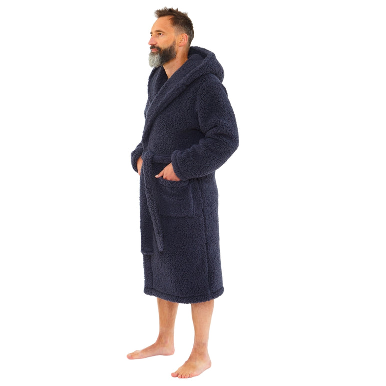 Men's Teddy Fleece Dressing Gown (14761873932670)