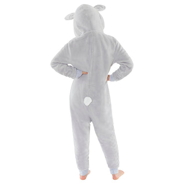 Girls Rabbit Onesie | Grey Rabbit Onesie (5803809931425)