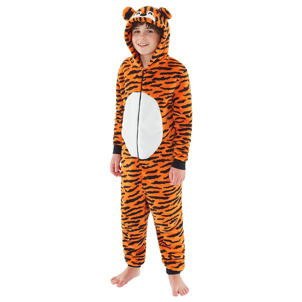 Childs Tiger Fleece Onesie | Tiger Onesie for Kids (4490632691764)